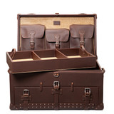 High quality dark brown full grain Leather Trunk alternate angle - Saddleback Leather