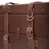 High quality dark brown full grain Leather Trunk alternate angle - Saddleback Leather
