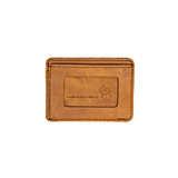 High quality saddleback Leather Front Pocket ID Wallet in tan.