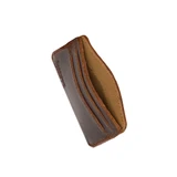 High quality saddleback Leather wallet in dark brown leather.