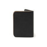 High quality black leather business card holder wallet back.
