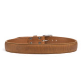 High quality size 38 black thick leather belt from the back.