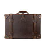 High quality back view of Saddleback Leather Grandfather Carry On.
