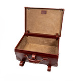 High quality saddleback Leather Carry On suitcase empty.