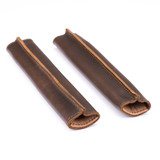 High quality these are red brown leather backpack shoulder pads.
