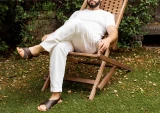 High quality lifestyle image  of the Jesus sandles