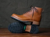 High quality side view of the Huntsman boot in natural patina