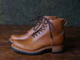 High quality side view of the Huntsman boot in natural patina