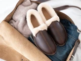 High quality full grain leather Sheepskin Moccasins - New Design interior view - Saddleback Leather