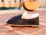 High quality full grain leather Sheepskin Moccasins - New Design alternate angle - Saddleback Leather