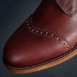 High quality broguing detail of Saddleback's Officer's Boot.