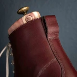 High quality saddleback leather boot details.