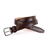 High quality light brown full grain leather Dress Belt front view - Saddleback Leather