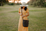 High quality full grain Crossbody Concealed Leather Bag side view - Saddleback Leather
