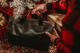 High quality tan full grain Simple Overnight Leather Duffle Bag back view - Saddleback Leather