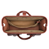 Dave's Deals Flight Bag Leather Briefcase - Chestnut