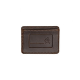 Dave's Deals Front Pocket Leather ID Wallet - Dark Coffee Brown