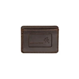 High quality dark brown full grain Dave's Deals Front Pocket Leather ID Wallet - Dark Coffee Brown interior view - Saddleback Leather