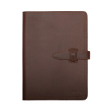 Dave's Deals Large Leather Portfolio - Chestnut