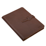 Dave's Deals Large Leather Portfolio - Chestnut