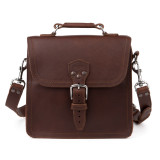 Dave's Deals Indiana Leather Satchel - Chestnut