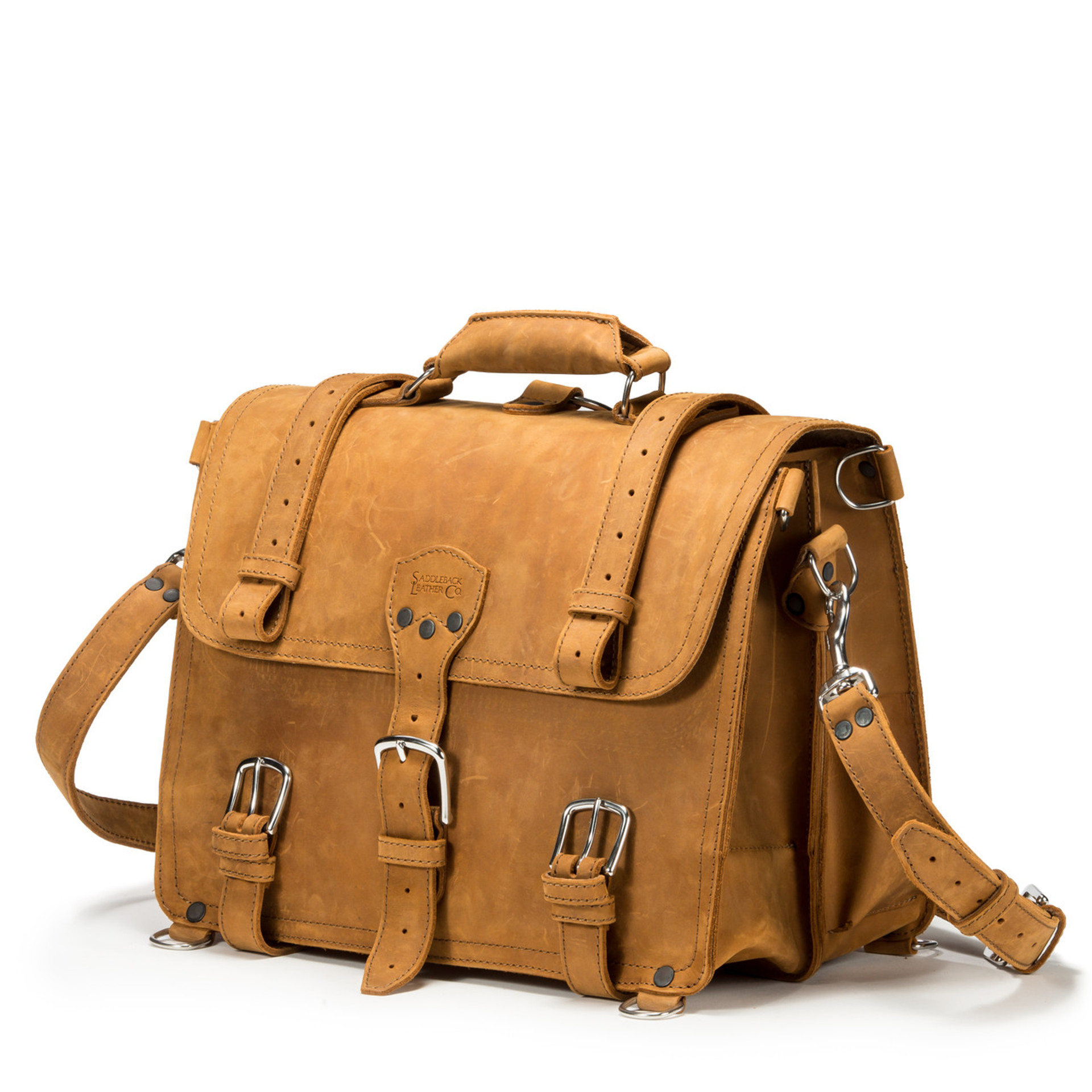 Leather Briefcase Satchel Laptop Bag Saddleback