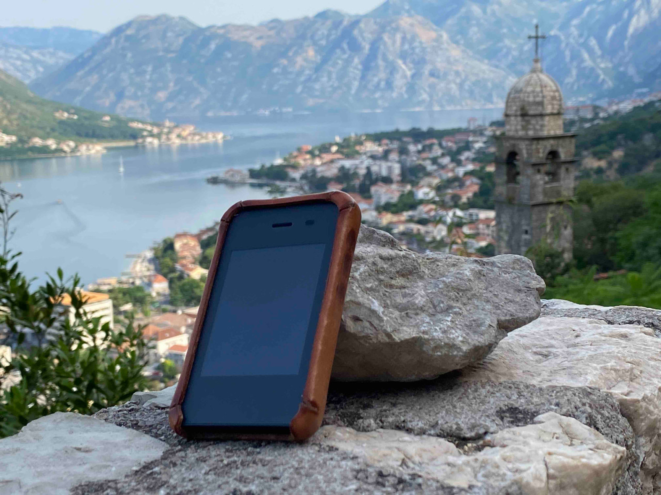 Leather Light Phone II Case Saddleback