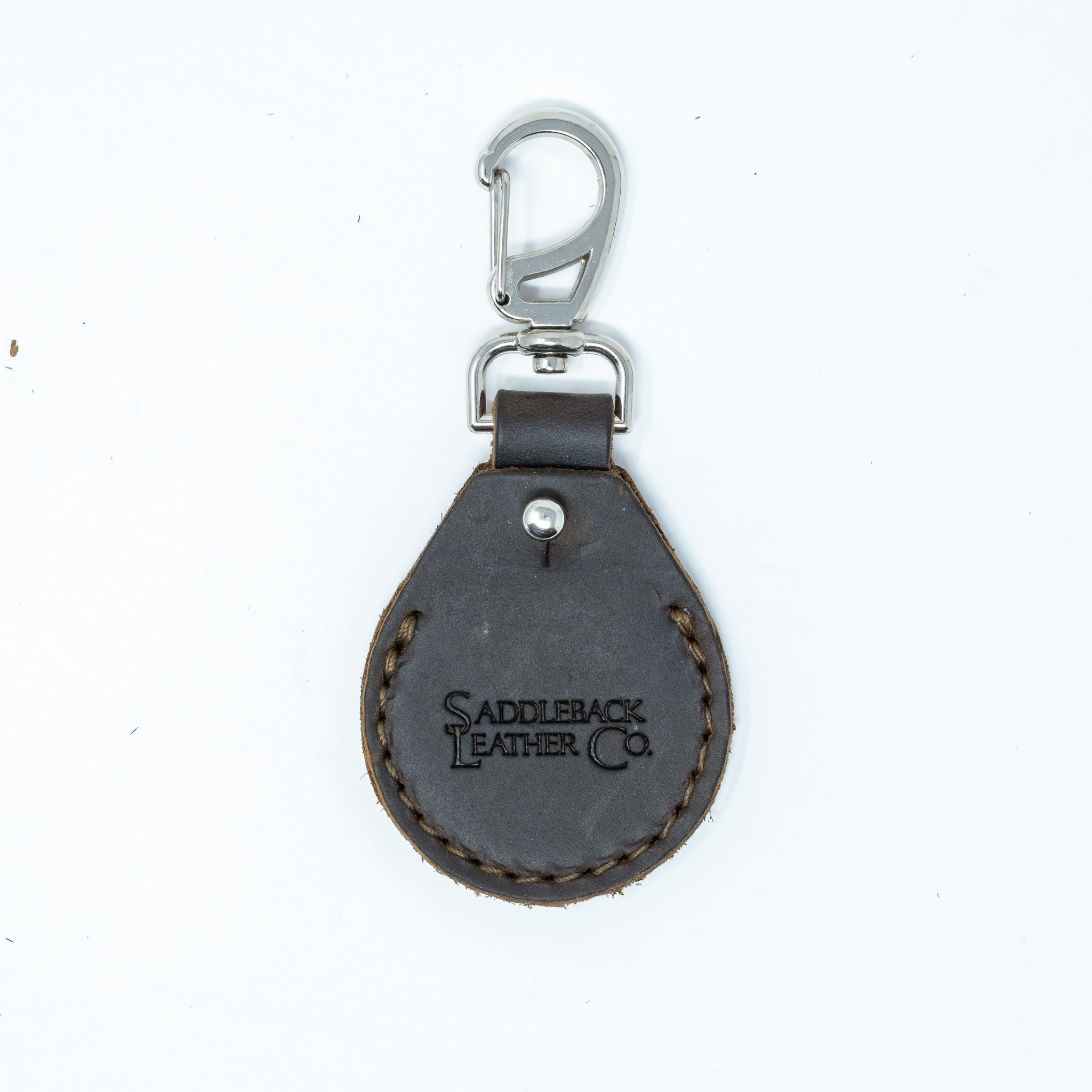 Leather AirTag Keychain Clip The Rivet