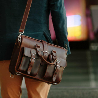 Leather Laptop Bag | Real Genuine Full-Grain Briefcase | Saddleback