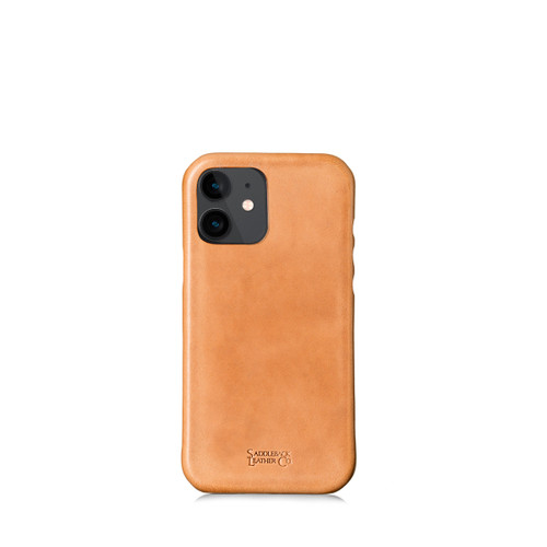 High quality full grain Boot Leather iPhone 12 Case front view - Saddleback Leather