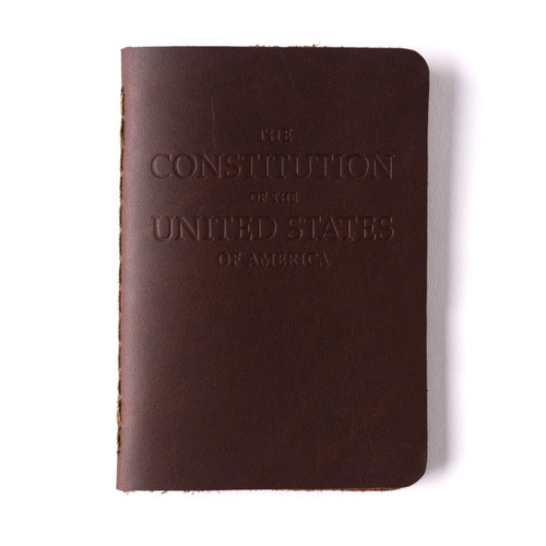 Dave's Deals Leather Pocket Constitution of the United States - Chestnut