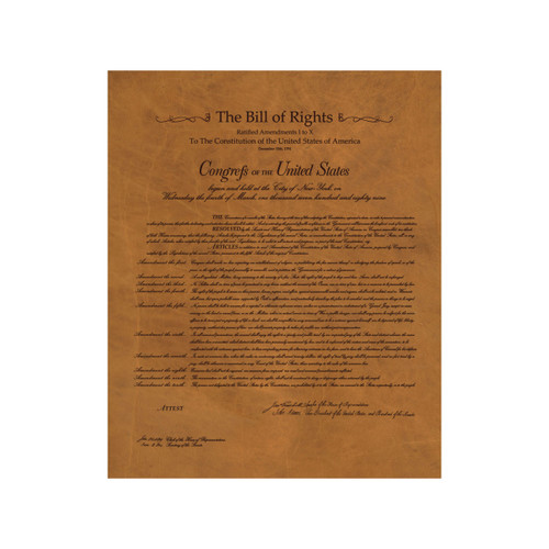 High quality full grain Leather Bill of Rights front view - Saddleback Leather