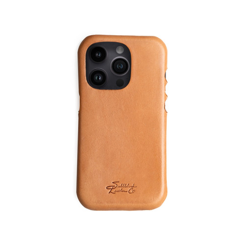 High quality full grain Dave's Deals Boot Leather iPhone 12 Pro Max Case front view - Saddleback Leather