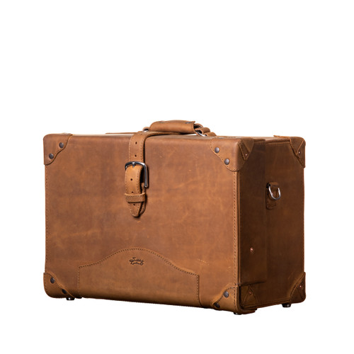 High quality full grain leather Grandfather Overnight Case front view - Saddleback Leather