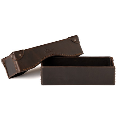Dave's Deals Grandfather Eyeglass Case - Dark Coffee Brown