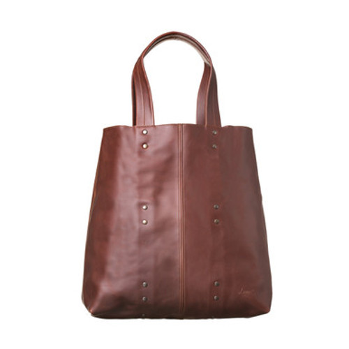Suzette's Steals Giant Weekend Leather Tote - Chestnut