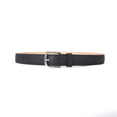 High quality black full grain Dave's Deals Leather Dress Belt - Black- 36 front view - Saddleback Leather