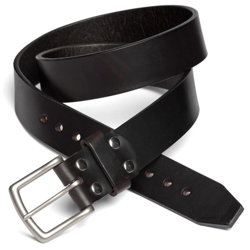 Dave's Deals Old Bull Leather Belt - Dark Coffee Brown-30