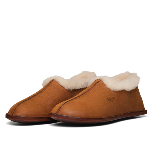 Dave's Deals Sheepskin Moccasins - Size 8 - Tobacco