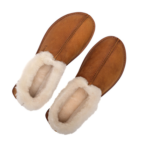 Dave's Deals Sheepskin Moccasins - Old Design - Size 11 - Tobacco