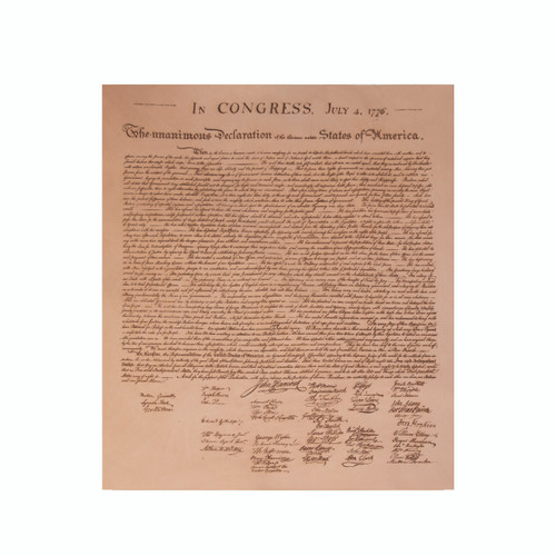High quality the front image of the Declaration of Independence in Almera Natural Leather