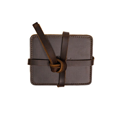 Dave's Deals Leather Coaster Set - Dark Coffee Brown