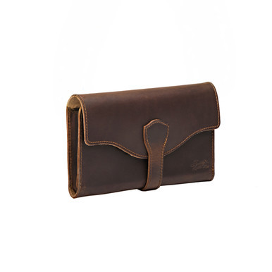 Dave's Deals On The Go Leather Wallet - Dark Coffee Brown