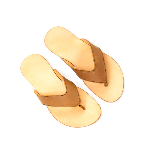 This is the top down view of the light brown flip flop