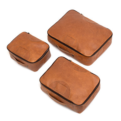 Suzette's Steals Pigskin Packing Cube- Tobacco