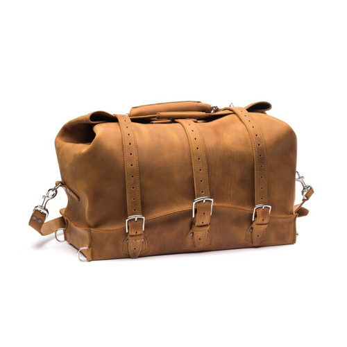 WANDERLUST Leather Weekender ~ Tan Camo – Prince of Scots