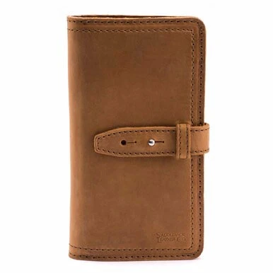 Dave's Deals Big Leather Wallet - Old Design - Tobacco
