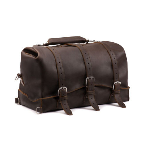 Dave's Deals Leather Duffle Bag a.k.a. The WaterBag - Dark Coffee Brown