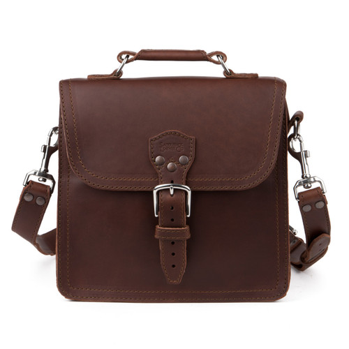 Dave's Deals Indiana Leather Satchel - Chestnut