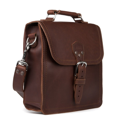 Dave's Deals Indiana Leather Satchel - Chestnut
